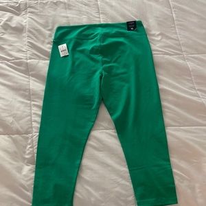 J Crew emerald green cropped leggings size XL ladies